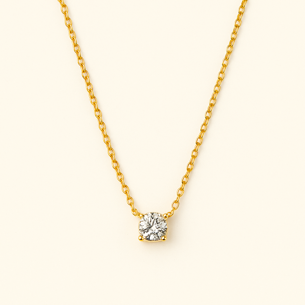 18k Gold-Plated Diamond Choker Necklace by Furniffy™