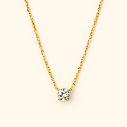 18k Gold-Plated Diamond Choker Necklace by Furniffy™