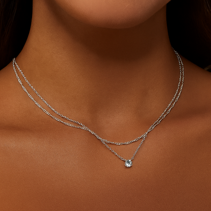18k Gold-Plated Diamond Choker Necklace by Furniffy™