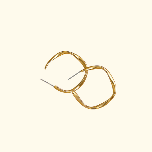 Copper Plated Gold Eearrings Presented by Furniffy™